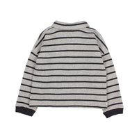 Buho Grey/Navy Striped Collar Sweatshirt