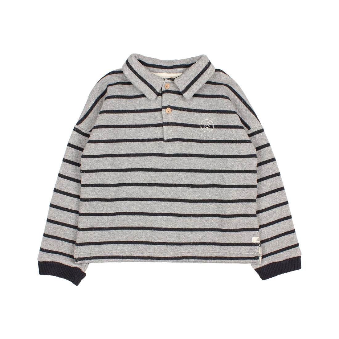 Buho Grey/Navy Striped Collar Sweatshirt