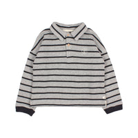 Buho Grey/Navy Striped Collar Sweatshirt