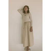 Elements Taupe Wash Maxi Cargo Skirt