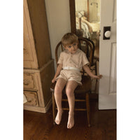 L by Ladida Beige Stripe Grandpa Shirt