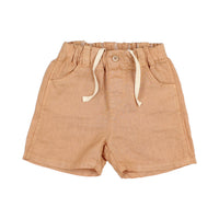 Buho Caramel Linen Bermuda