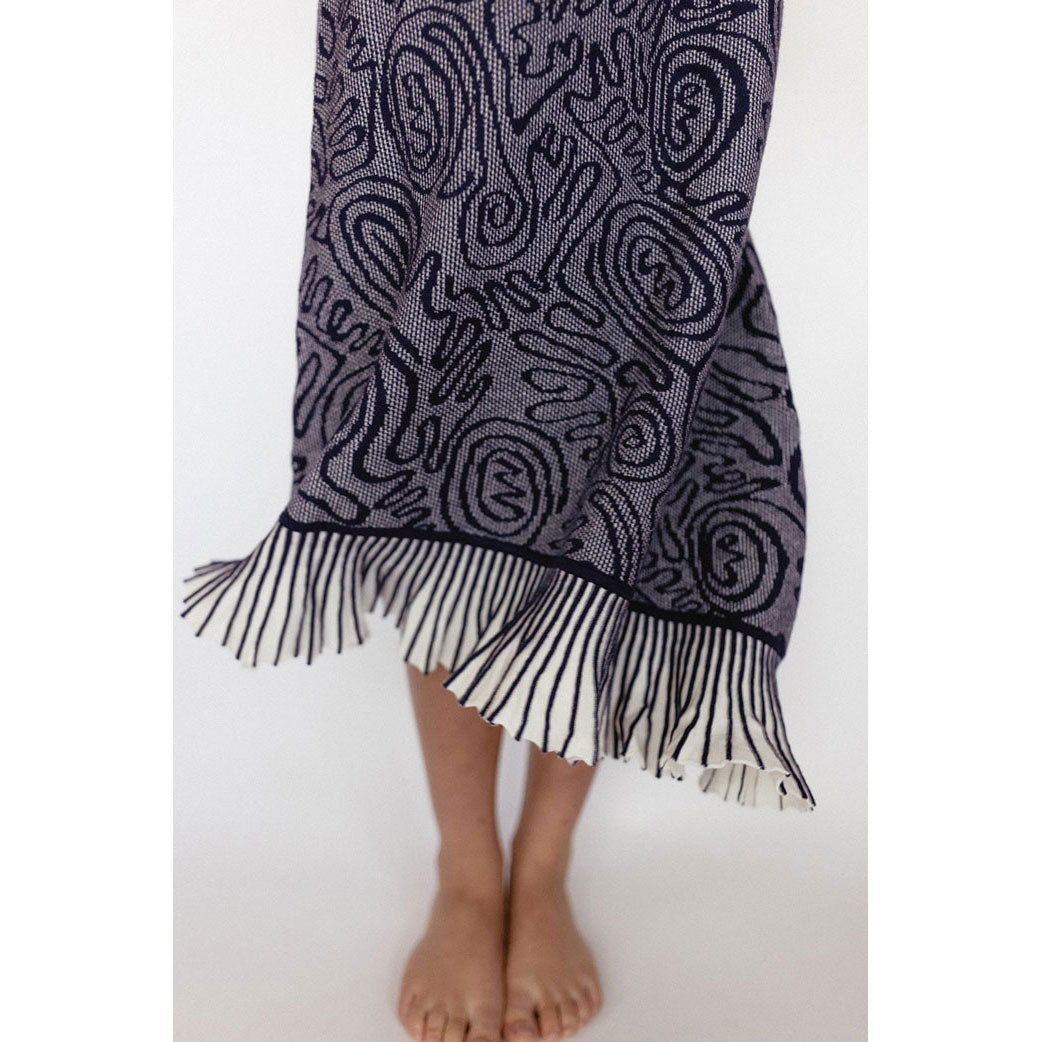 Ava and Lu  Blue Knit Skirt