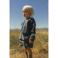 L by Ladida Blue Velvet Shorts