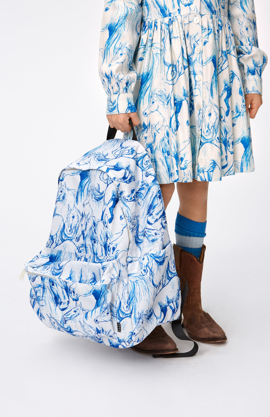 Molo Blue Horses Backpack MioBag