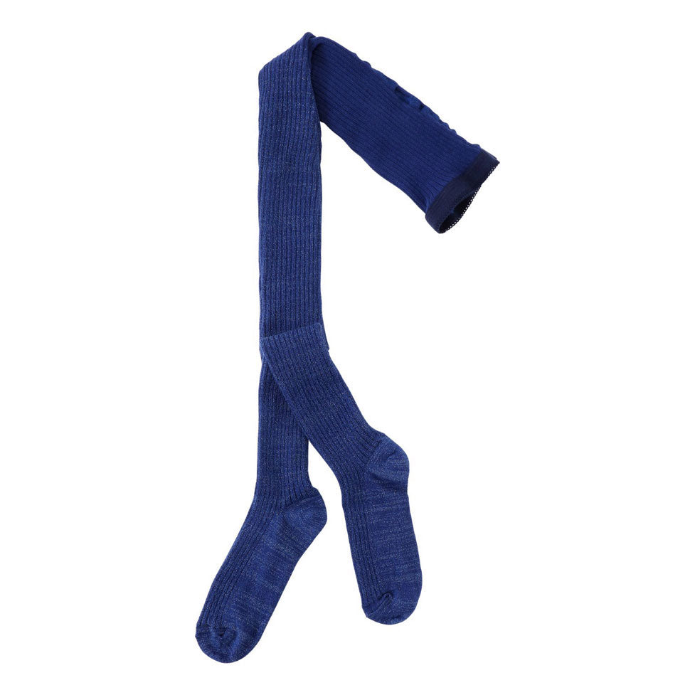 Molo Vibrant Blue Glitter Rib Tights