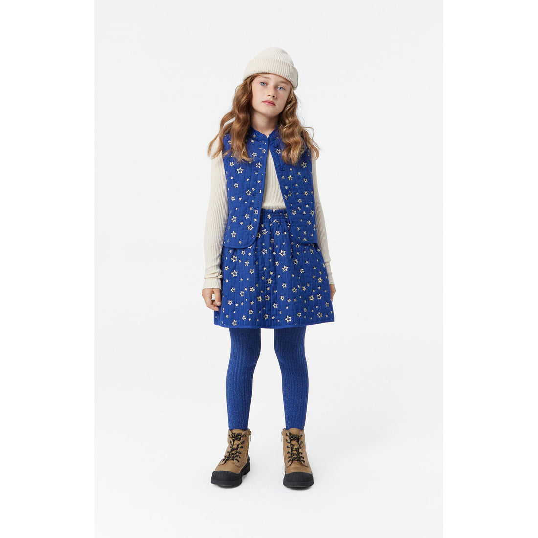Molo Vibrant Blue Glitter Rib Tights