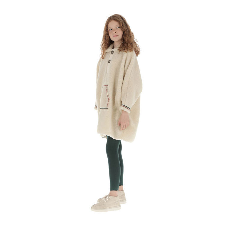 Belle Chiara Ecru Lamb Poncho