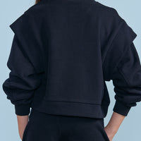 Petite Pink Black Extended Sleeve Sweat Top