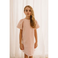 Petite Pink Blush Smock Denim Dress