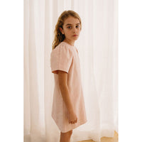 Petite Pink Blush Smock Denim Dress