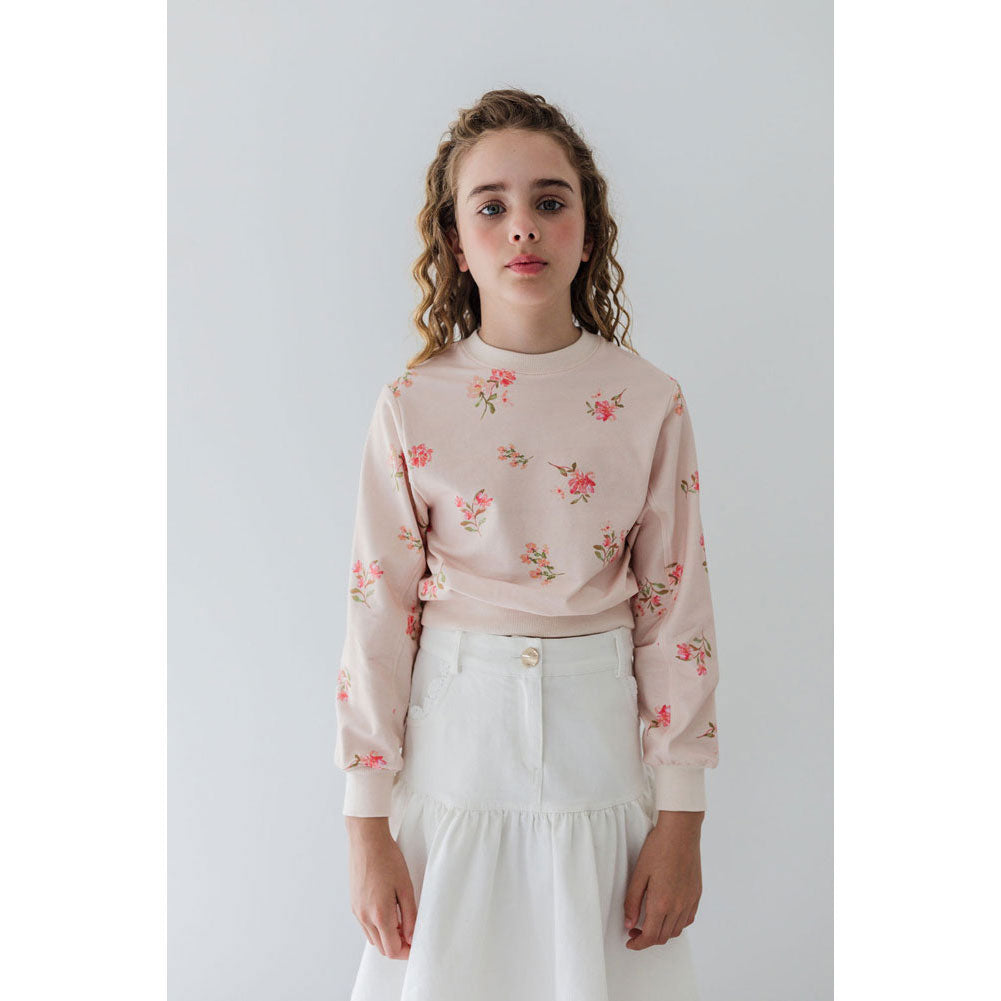 Steph Petit Rose Long Sleeve Sweat Top
