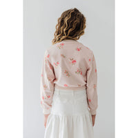 Steph Petit Rose Long Sleeve Sweat Top