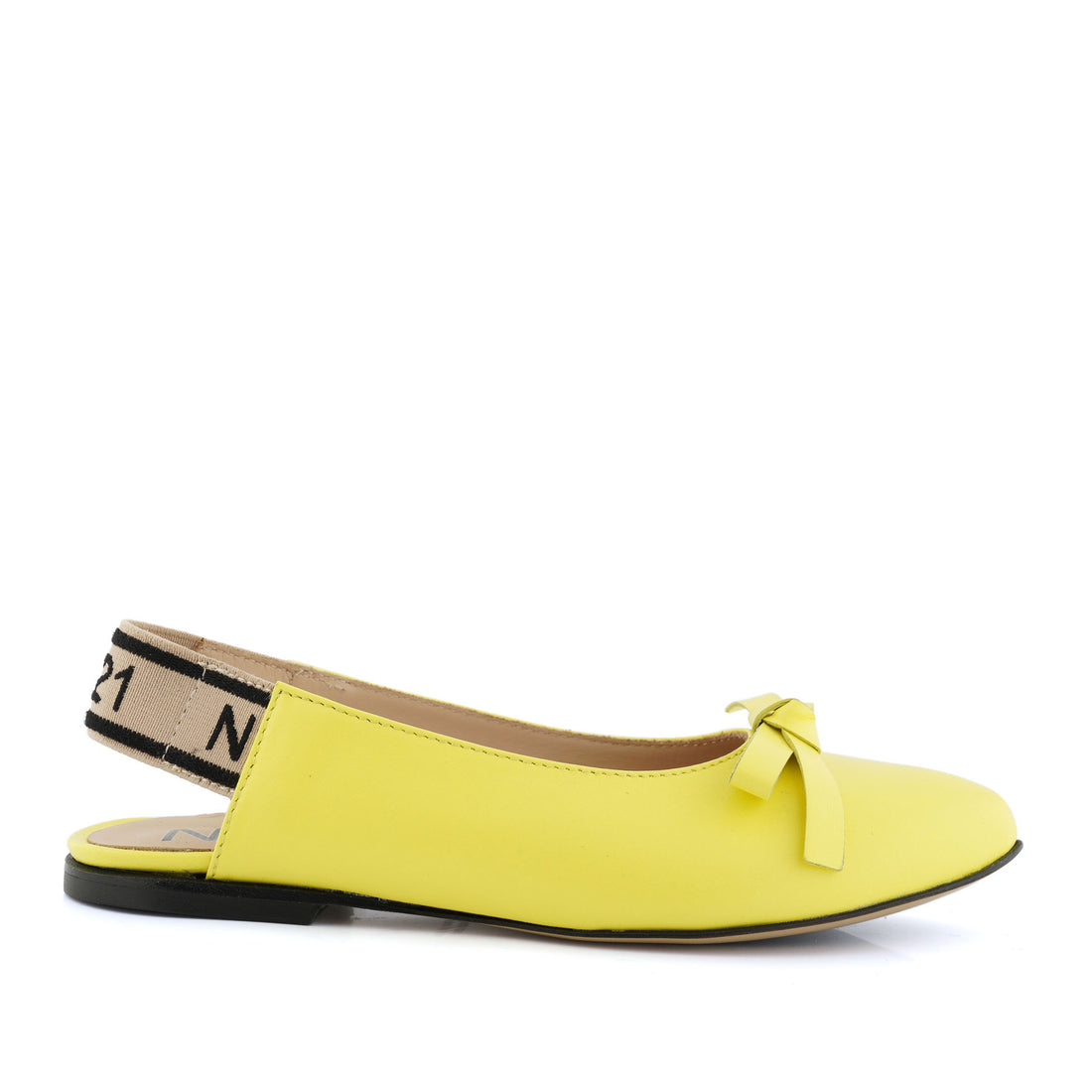 N21  Yellow Slingback Flat