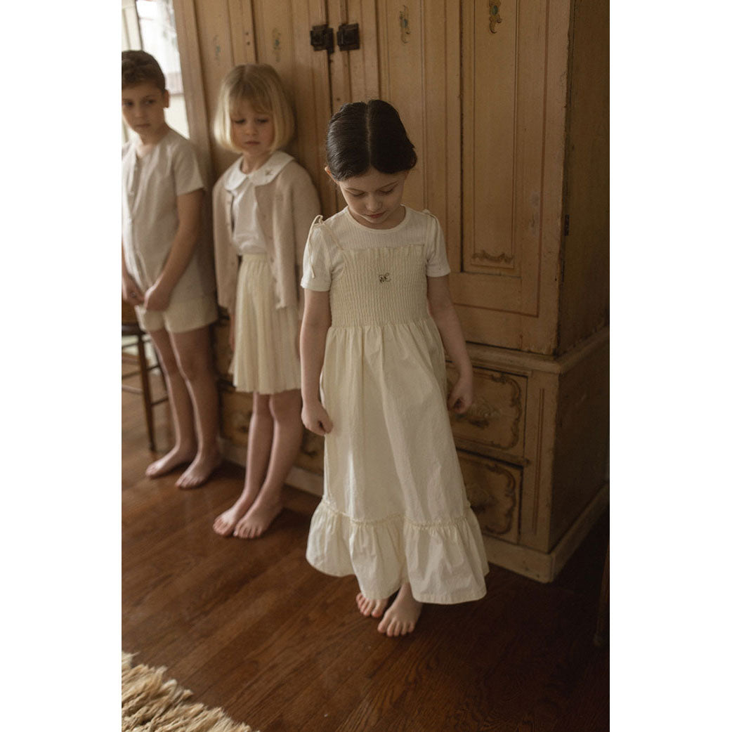 L by Ladida Cream Embroidered Maxi Dress