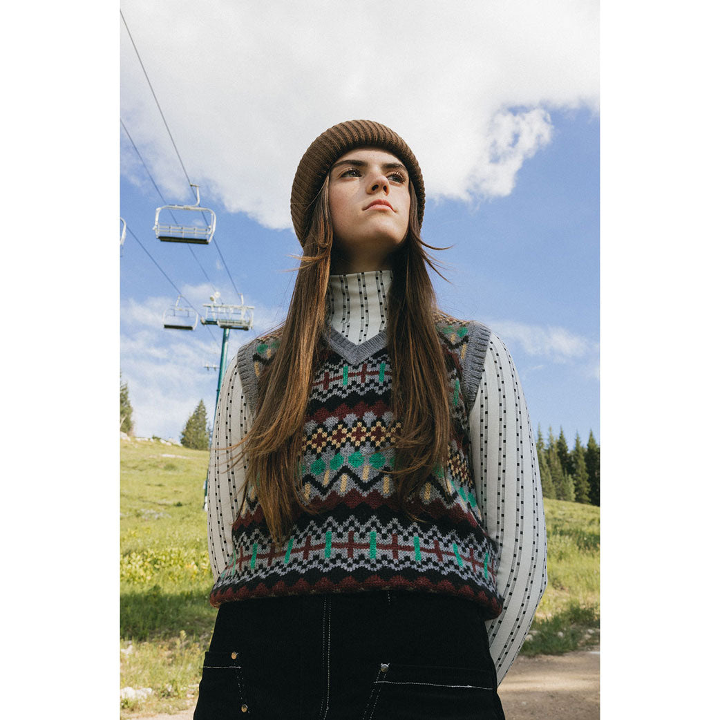 Clubhouse Square Pinstripe Turtleneck