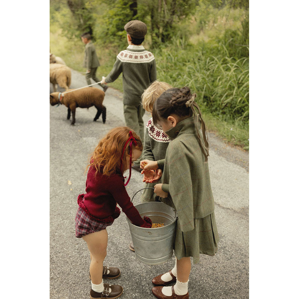 1984 Wine Plaid Fringe Bloomers