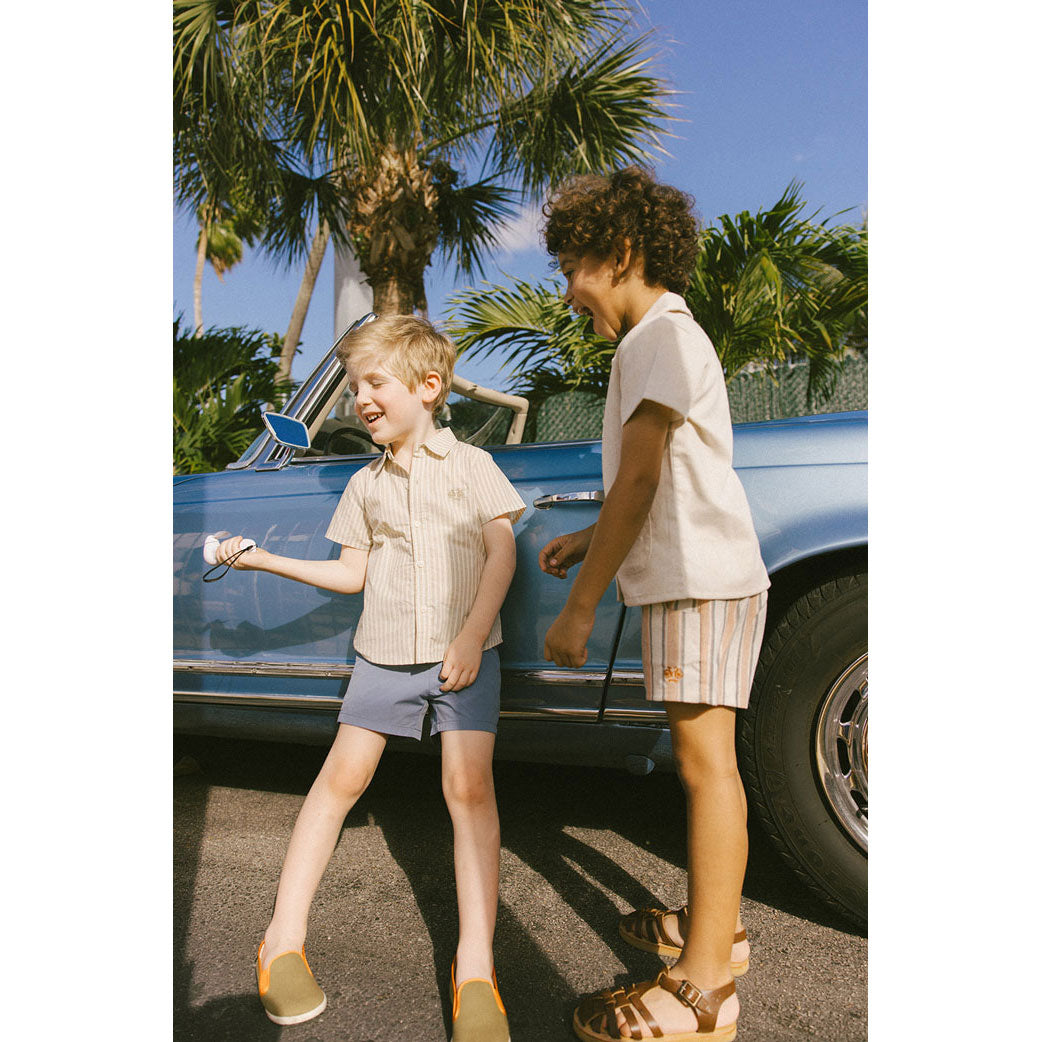 Arza Linen Stripe Sailor Short
