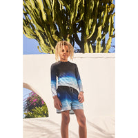 Molo Faded Ocean Neptune LS Swim T-Shirt