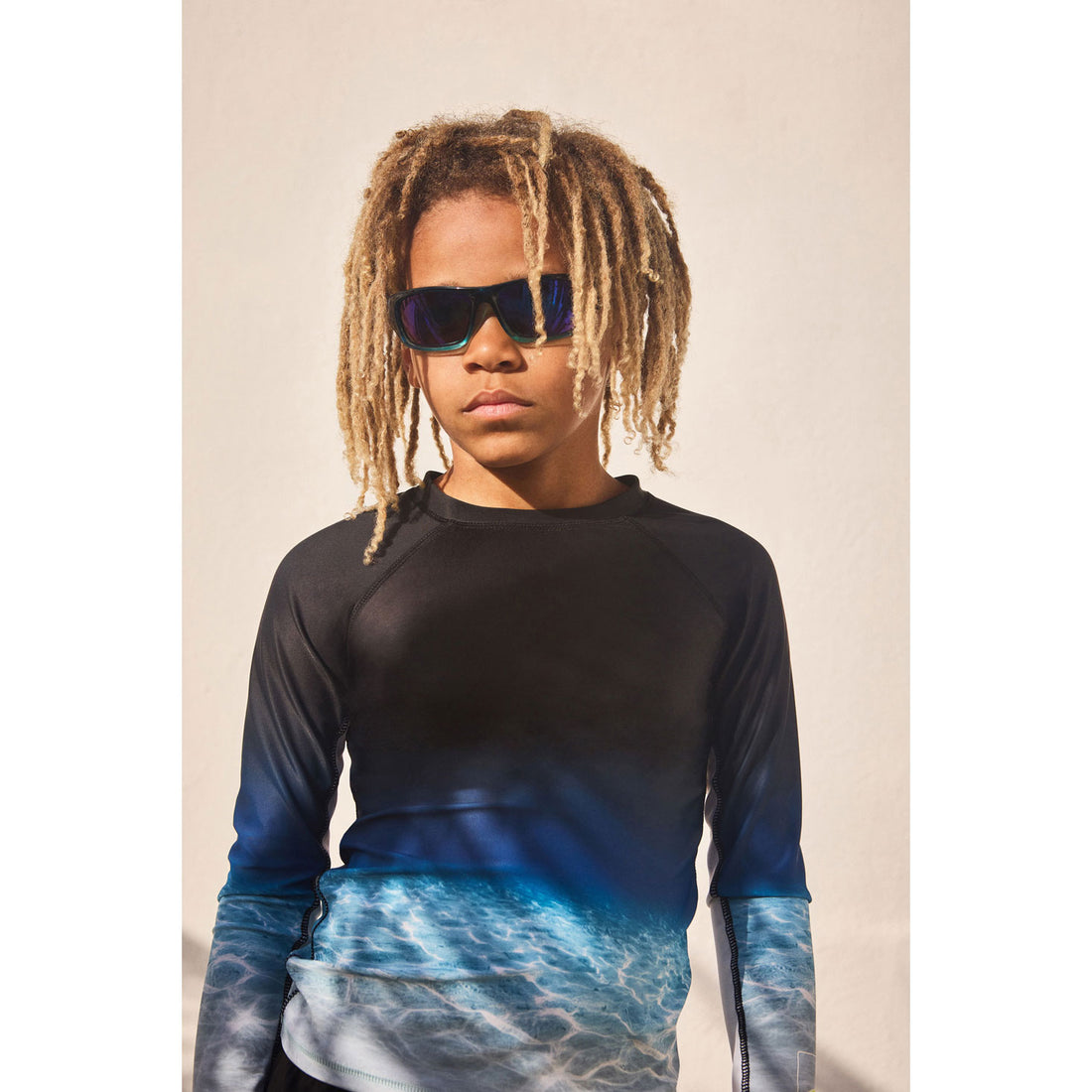 Molo Faded Ocean Neptune LS Swim T-Shirt