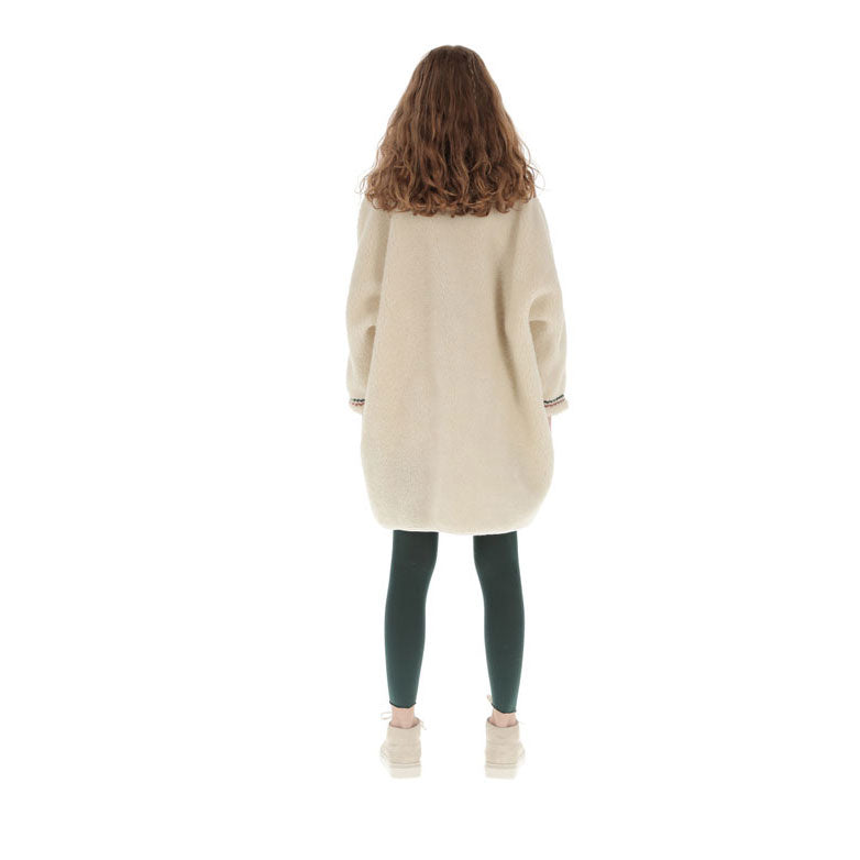 Belle Chiara Ecru Lamb Poncho