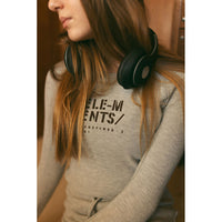 ELEMENTS Grey Stamped Waffle Tee