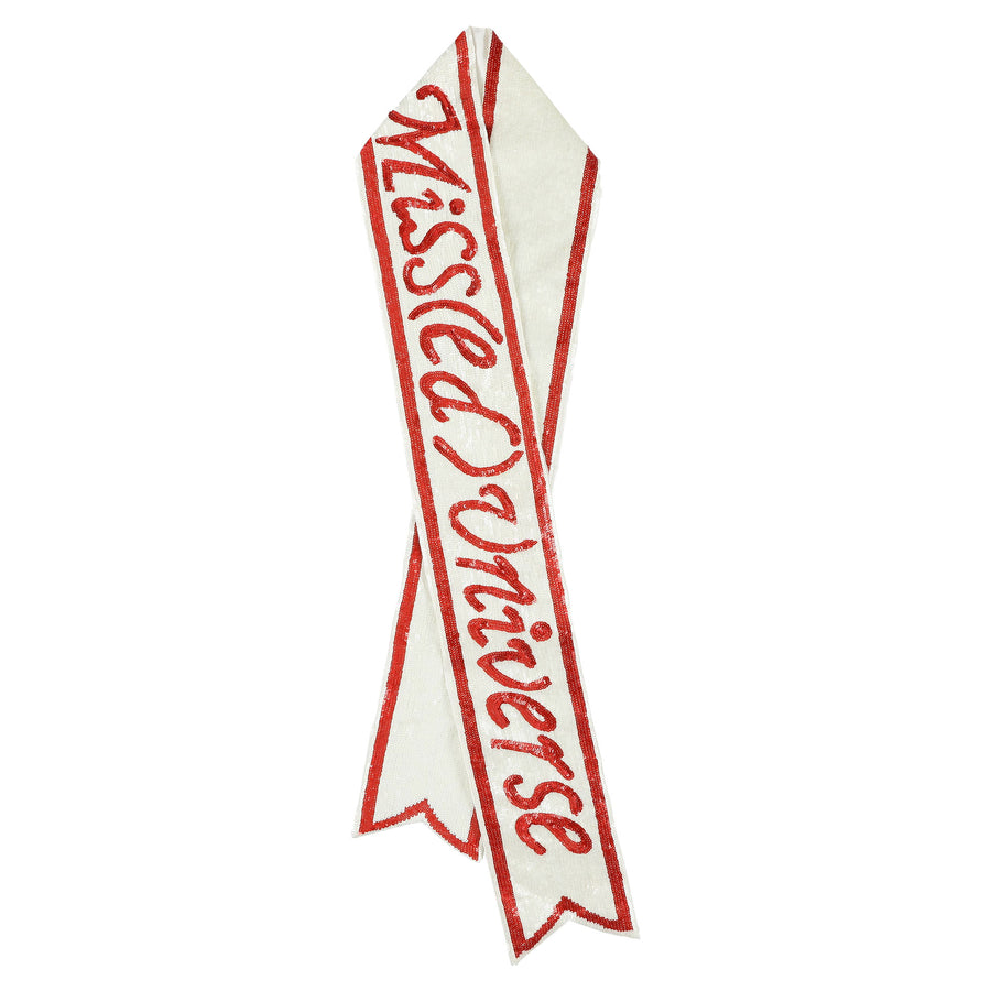 Caroline Bosmans White Sequin Sash
