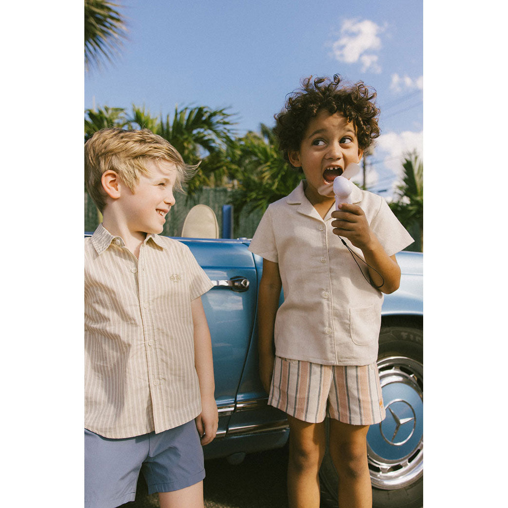 Arza Linen Stripe Sailor Short