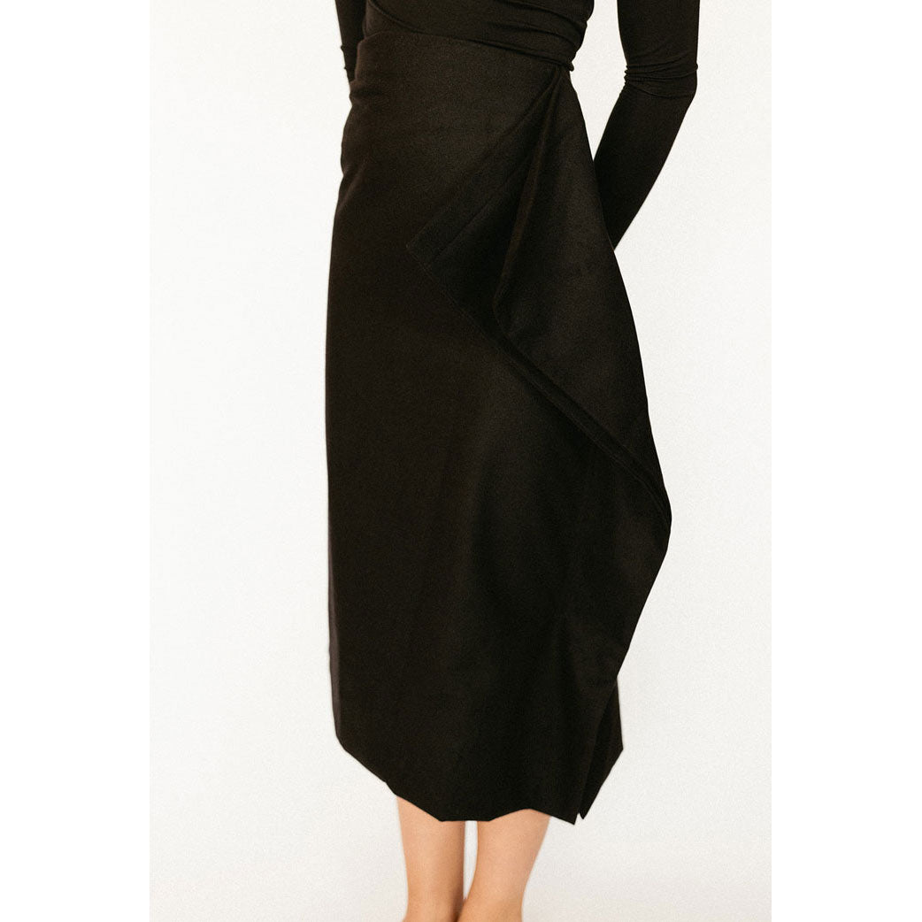 Ava and Lu Black Ruffle Skirt