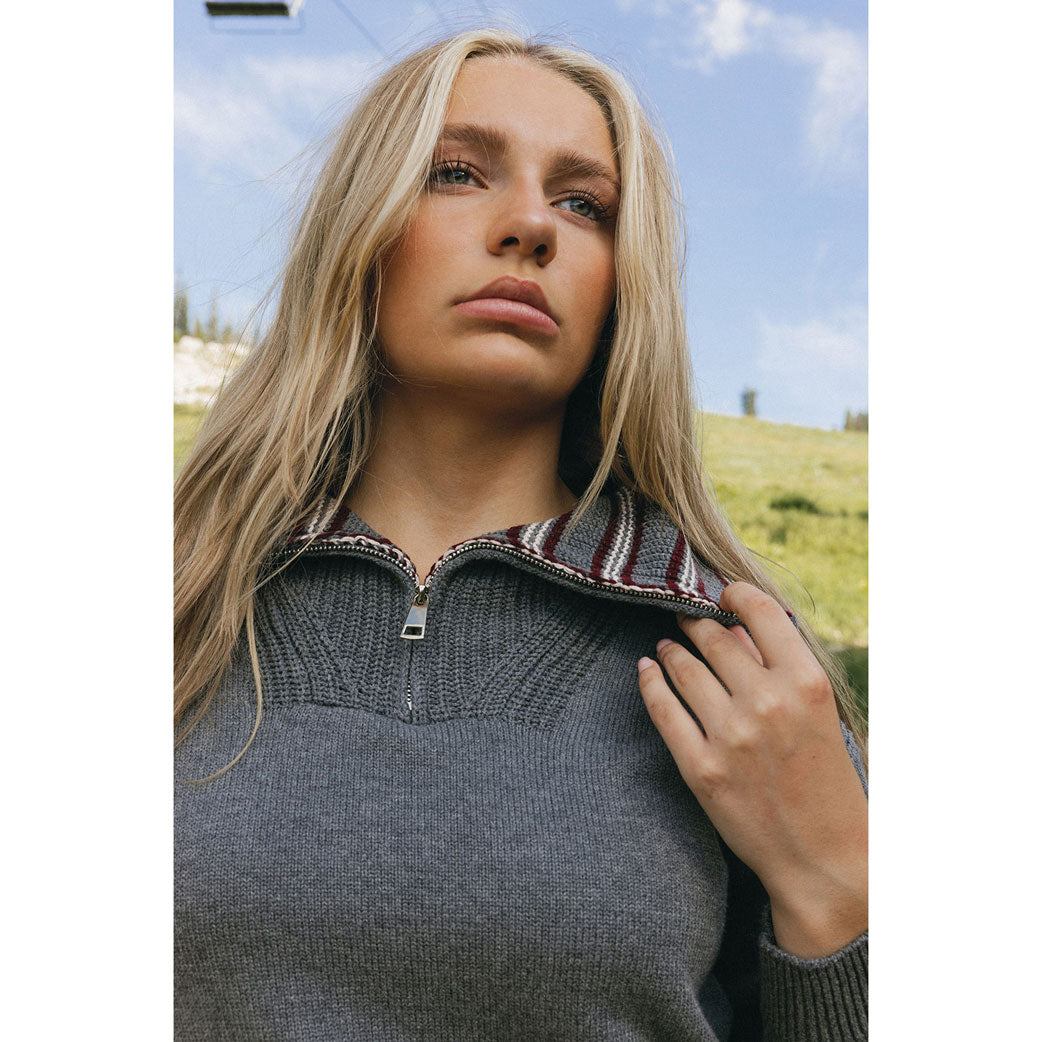 Clubhouse Grey Half Zip Sweater