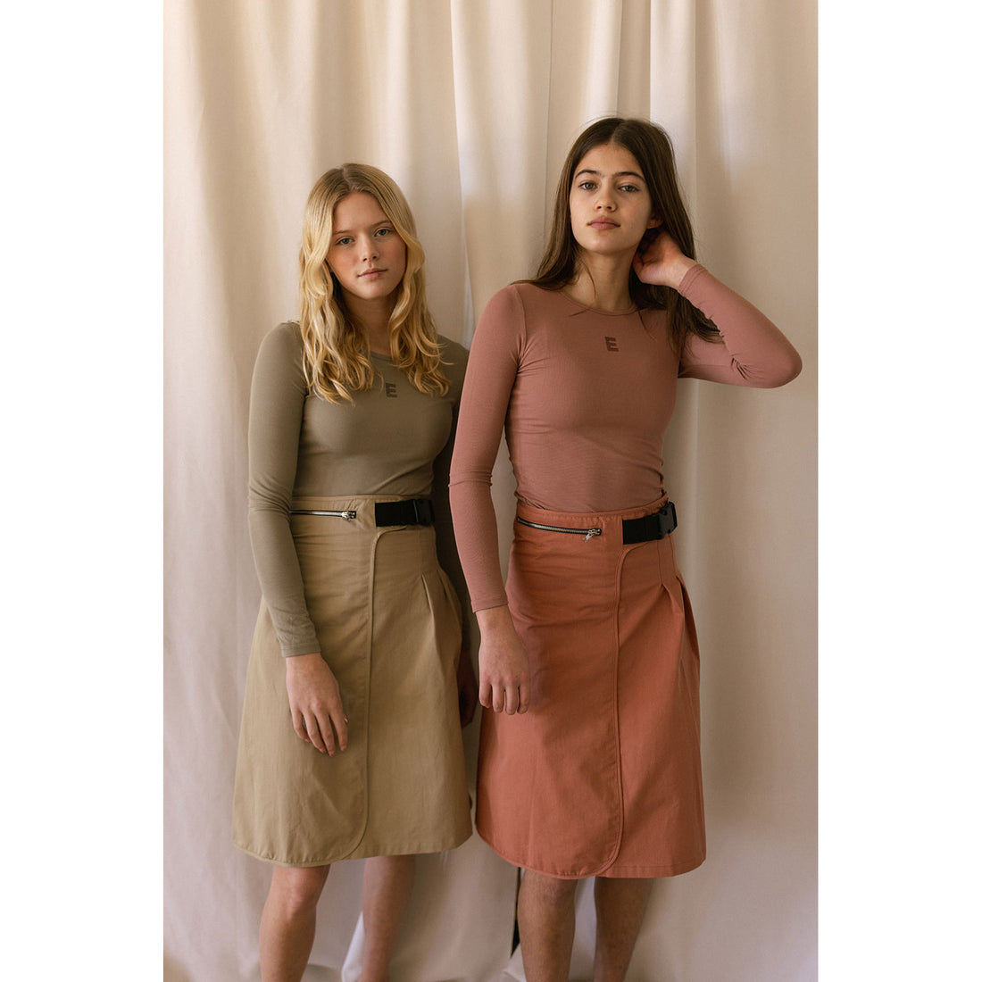 Elements Rust Buckle Pleat Skirt