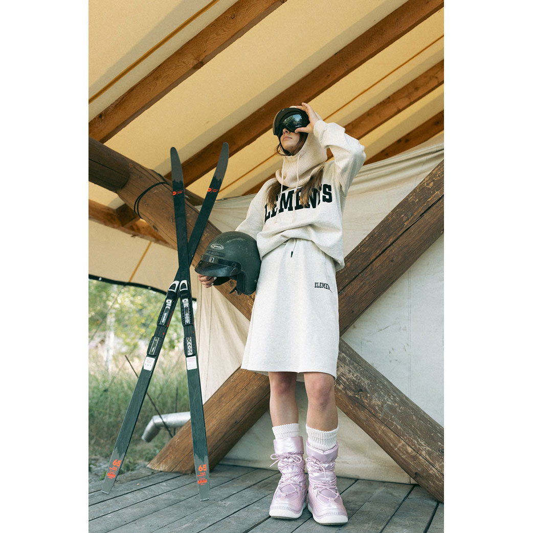 ELEMENTS Ivory Knee Length Sweat Skirt