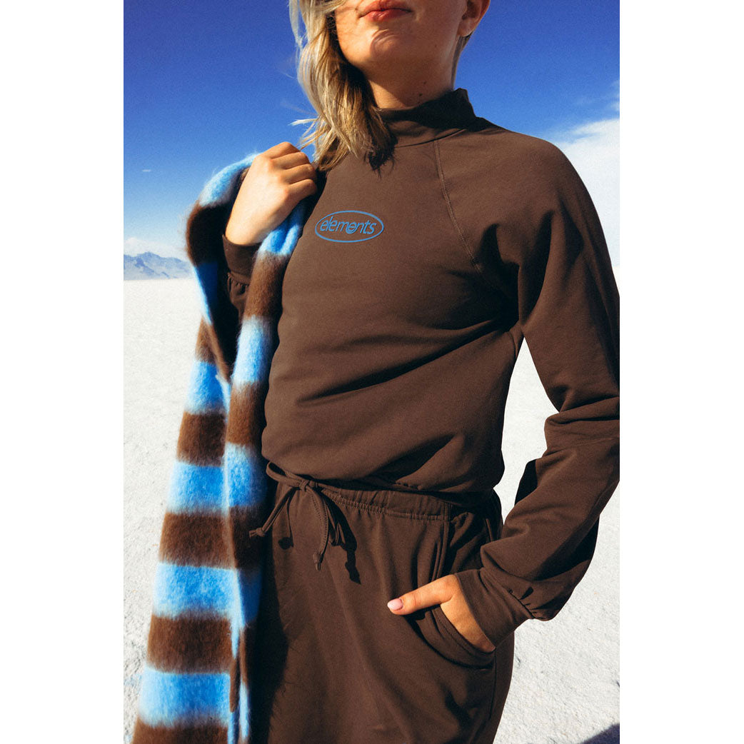 Elements Brown Turtleneck Sweatshirt