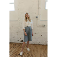 Elements White Rhinestones Boxy Tee