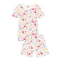 Petit Bateau White Multi Floral Print Shorts Loungewear