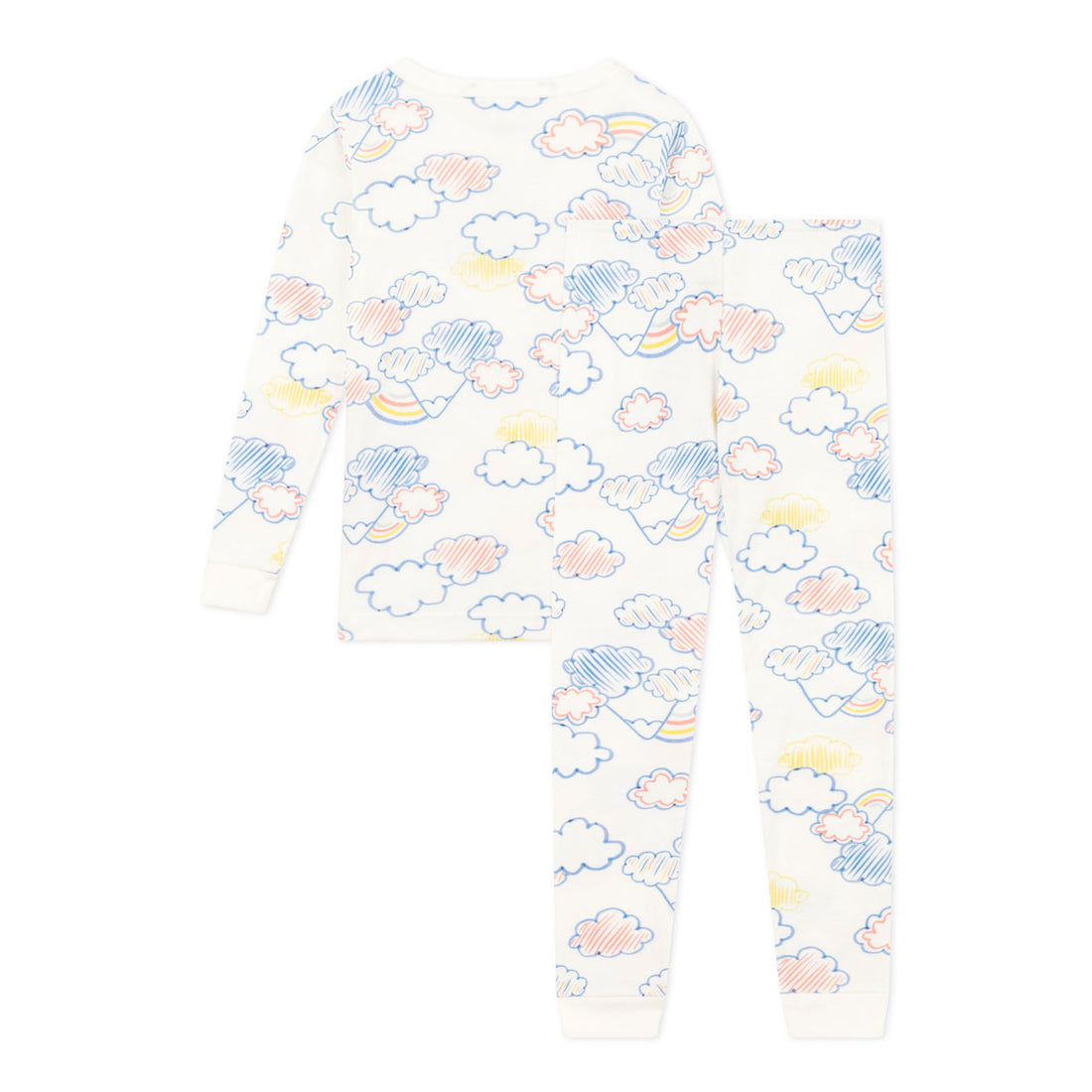 Petit Bateau White Multi Cloud Print Loungewear