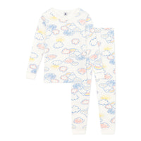 Petit Bateau White Multi Cloud Print Loungewear