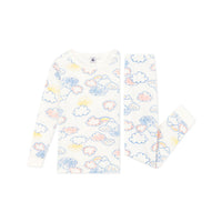 Petit Bateau White Multi Cloud Print Loungewear