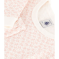 Petit Bateau White Pink Floral Print Loungewear
