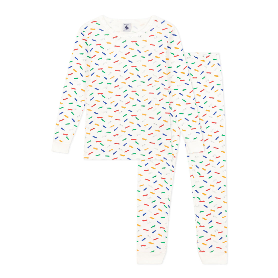 Petit Bateau White Multi Skateboard Print Loungewear