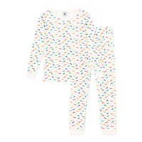 Petit Bateau White Multi Skateboard Print Loungewear