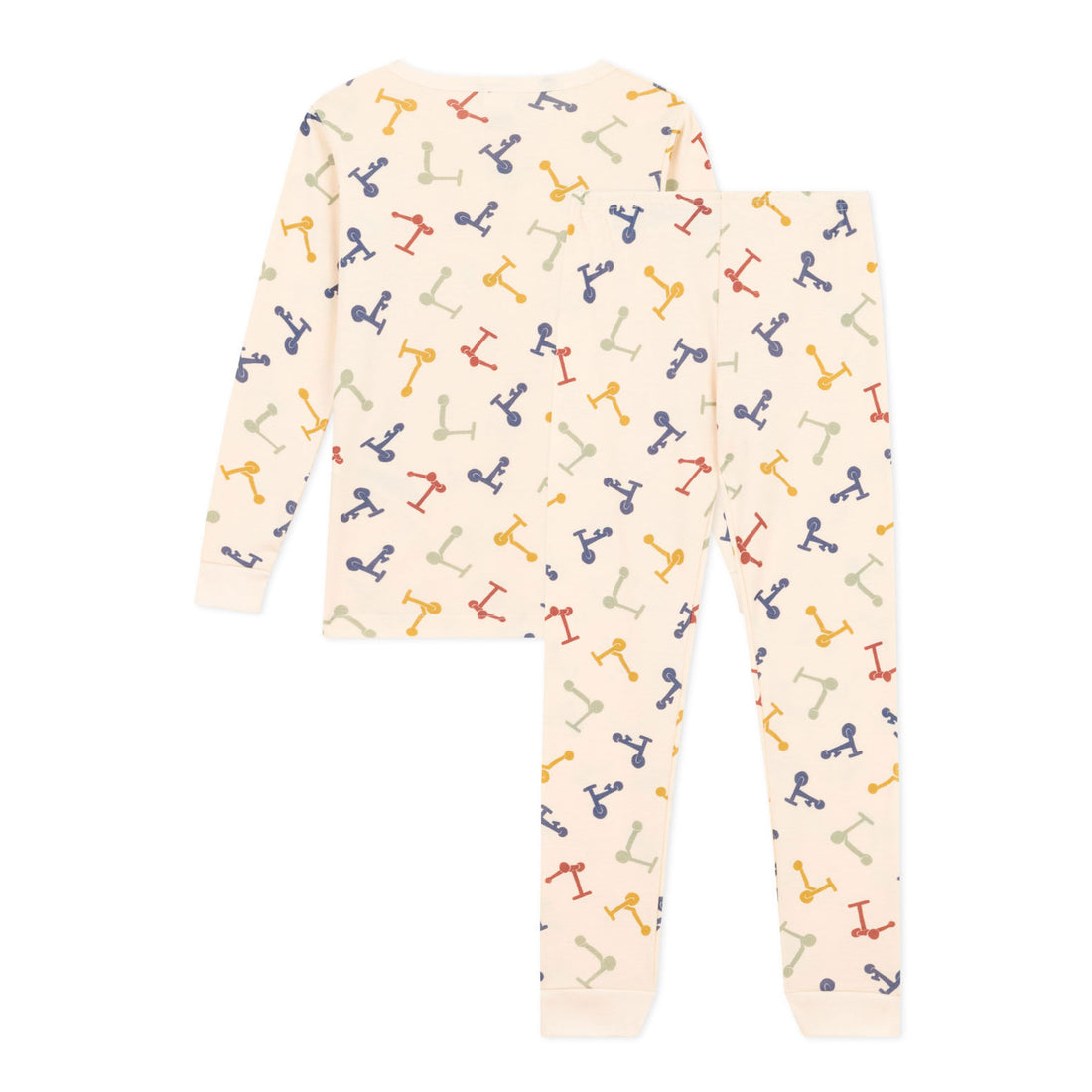 Petit Bateau Cream Multi Scooter Print Loungewear