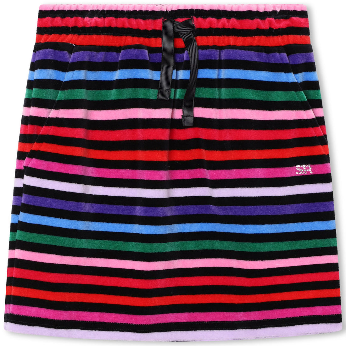 Sonia Rykiel Multi Mini Me Velour Multi Striped Skirt