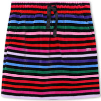 Sonia Rykiel Multi Mini Me Velour Multi Striped Skirt