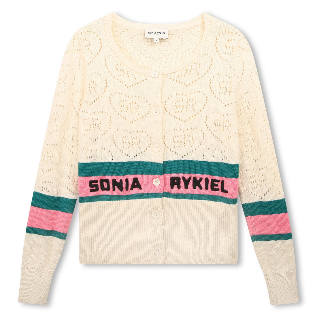 Sonia Rykiel Off White Mini Me Star Pattern Cardigan