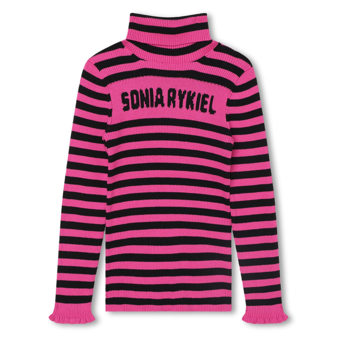 Sonia Rykiel Pink Mini Me Stripped Turtleneck Sweater
