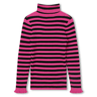 Sonia Rykiel Pink Mini Me Stripped Turtleneck Sweater