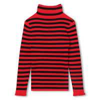 Sonia Rykiel Red Mini Me Stripped Turtleneck Sweater