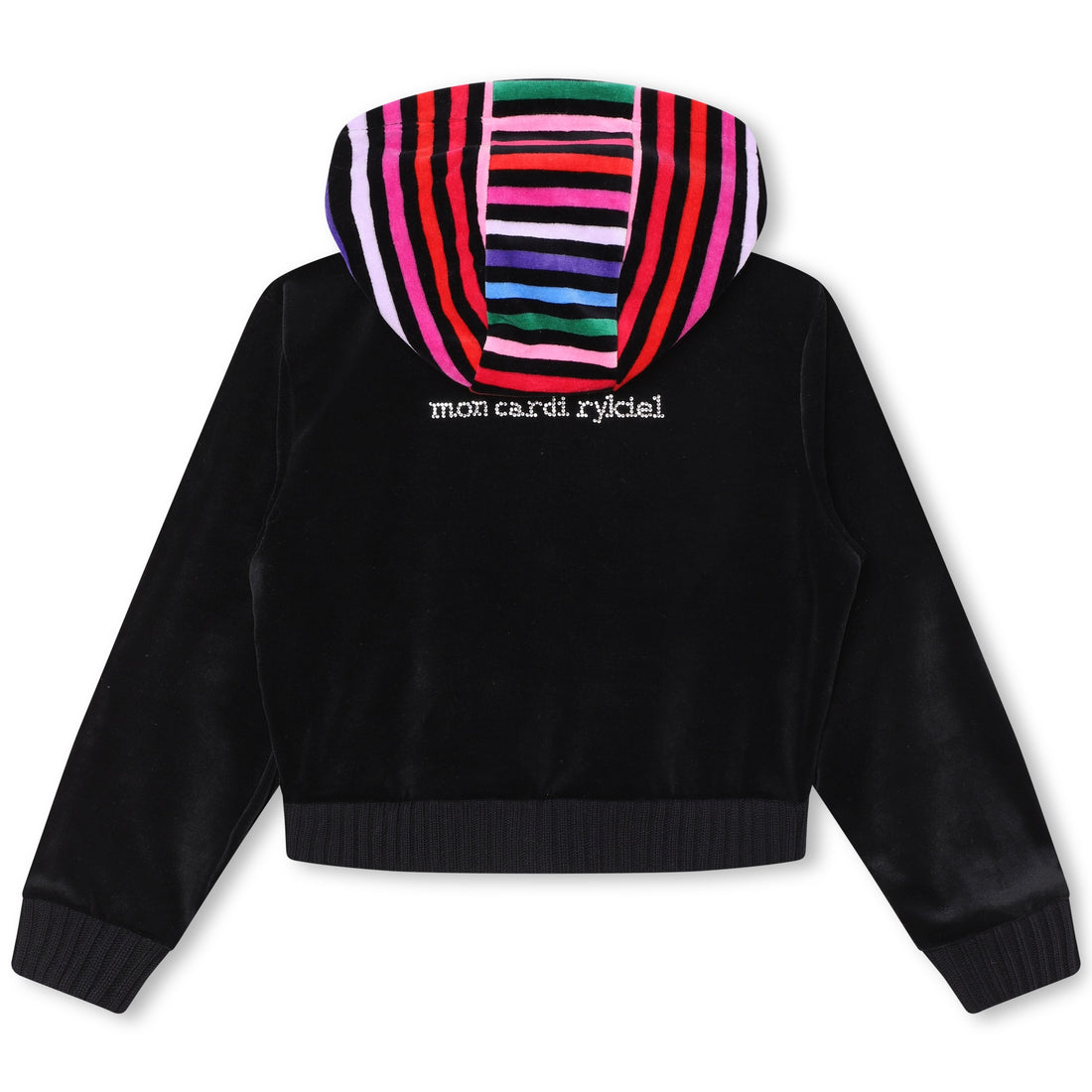 Sonia Rykiel Black Mini Me Velour Zip Up Hoodie – Ladida