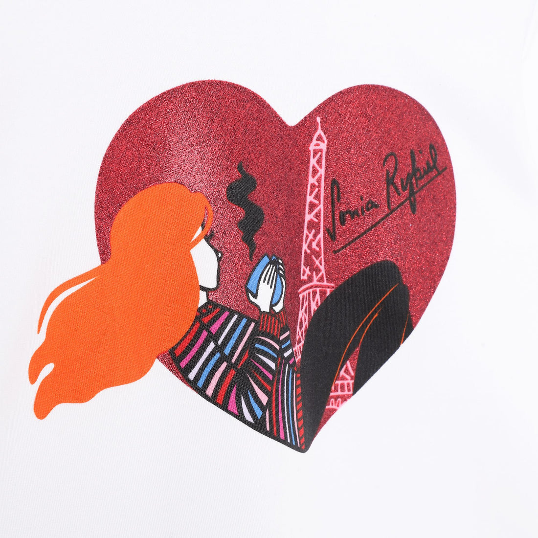 Sonia Rykiel White Heart/Paris Tshirt